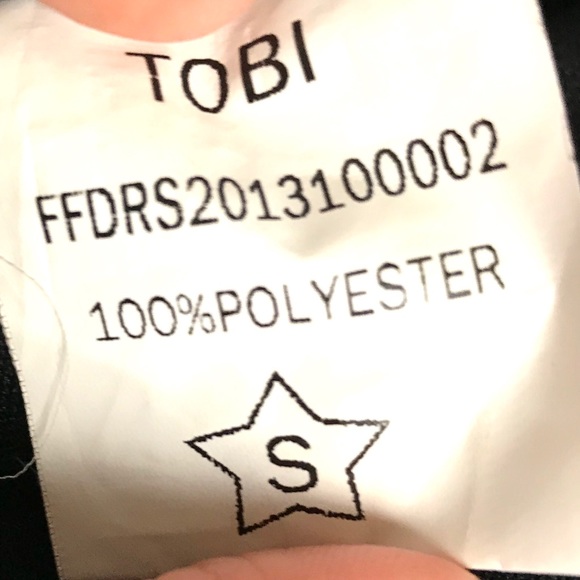 Tobi Little Black Dress LBD sequins mini short G1 - Picture 6 of 7